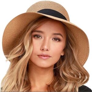 FURTALK Womens Wide Brim Straw Hat Summer Beach Floppy Sun Hats